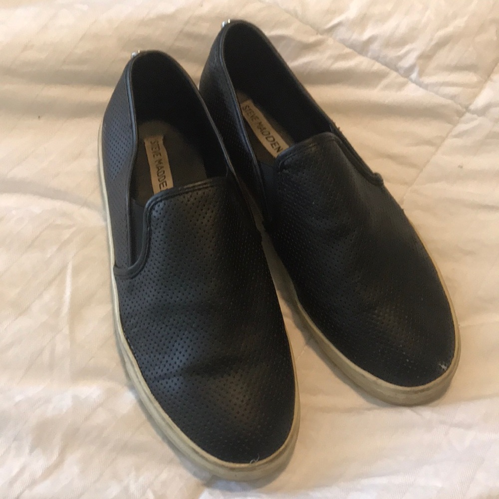 Steve Madden perforated slip on sneakers